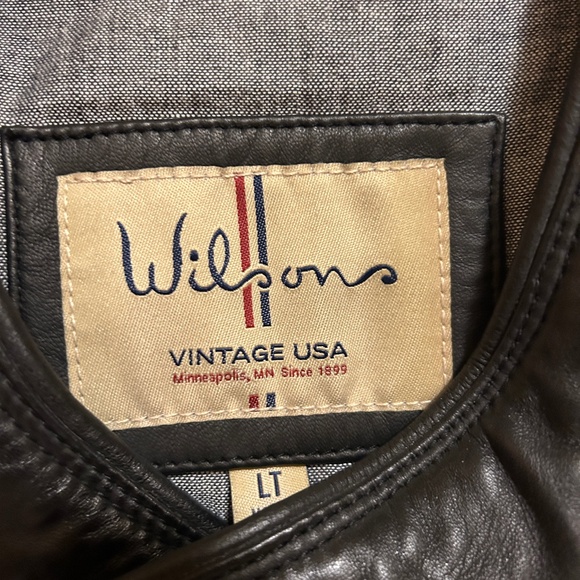 NWOT! Men's Wilson's Leather Black Bomber Jacket - LT - Picture 9 of 9